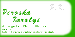 piroska karolyi business card